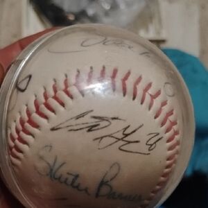Autographed Baseball with Red Stitching